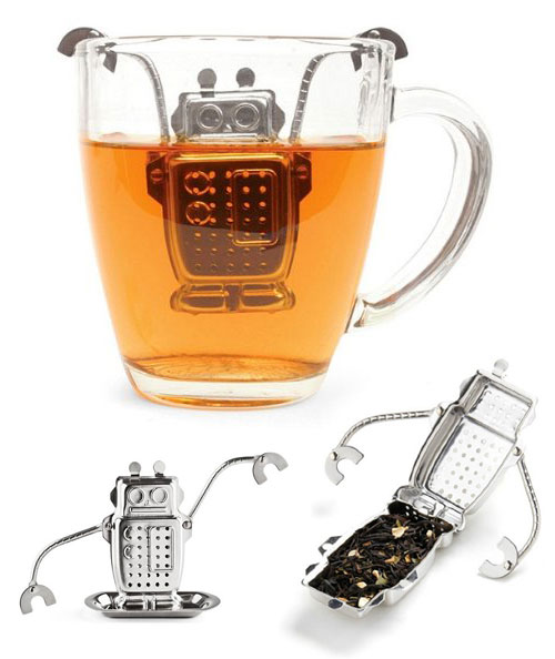 Kikkerland Robot Tea Infuser and Drip Tray